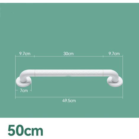 Barres d'Appui pour Salle de Bain avec Cercles Lumineux - Poignée de Douche Antidérapante Ultra Adhérente pour Personnes âgées, Handicapées, Enceintes - 50cm