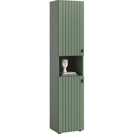 Station Kleiderschrank 2 Türen, 1 Regalboden staubgrün.