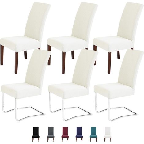 Stuhlhussen 6er Set für Schwingstühle, abnehmbar, waschbar, beige (1/5)