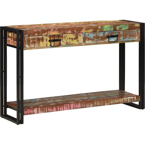Maison Exclusive - Table console Multicolore 120 x 33 x 75 cm Bois Recyclé Solide