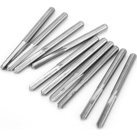 10 Stück 3,175 mm CNC-Holzfräser aus Wolframstahl, Gravurfräser, 90° x 0,3 mm (1/5)