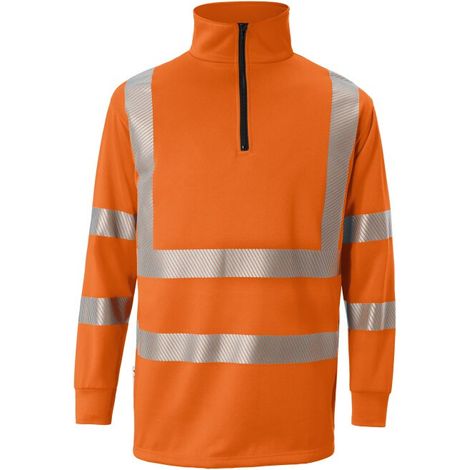 Kübler Zip-Sweatshirt REFLECTIQ PSA 2 5146 warnorange Gr. XL