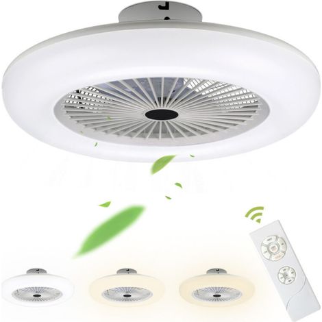 80w Ventilateur de lustre Ventilateur de plafond léger Lampe de ventilateur LED réglable silencieuse pour chambre (1/5)