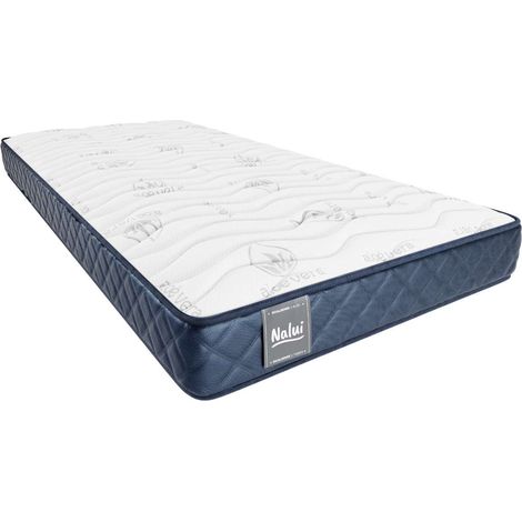 Nalui Colchón Viscoelástico 160x180x15cm Azul Mulhacén DualSense Multicapa,Núcleo GravityFoam, Firmeza Alta, Reversible, Transpirable. Hecho en España