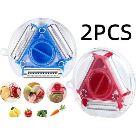 Éplucheur de légumes - Multifonctionnel - Acier inoxydable 420 - Design ergonomique - Couleurs variées (1/4)