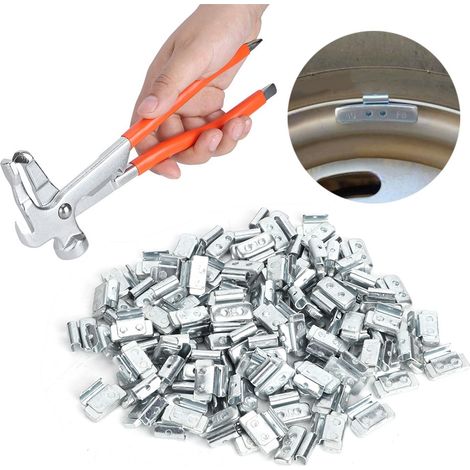 100 poids d'équilibrage en alliage d'aluminium de 15 g (0,53 oz) à clipser, style P, pour la réparation de pneus avec pince d'équilibrage (1/5)