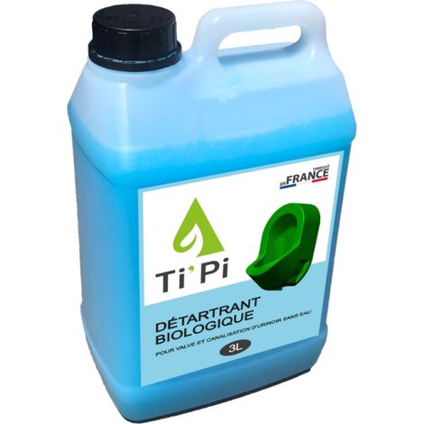 Détartrant biologique TI'PI pour valve et canalisation d'urinoir sans eau 3L