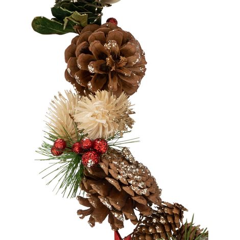 Guirlande de Noël Pommes de pin, Plantes séchées et Boules L 100 cm - Feeric Christmas (1/2)