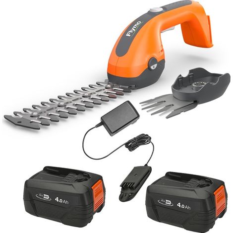 Flymo 18V SimpliShear Cordless Shrub Hedge Shear Trimmer Cutter Bosch 2x4Ah Batt (1/5)