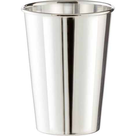 Gobelet en Métal Argenté Lourd Vase en Forme de Cône pour Table et Boisson Hauteur 11 cm - PANGIVO (1/5)