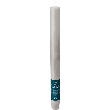 Bougie de table Rustique 8h - gris clair (1/4)
