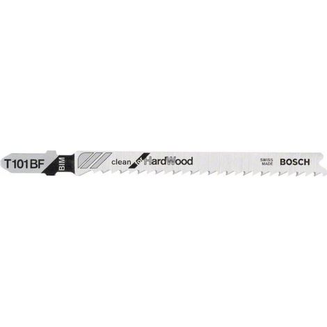 Bosch  PRO  Hardwood  clean  T101BF  Hoja  de  sierra  de  calar  100  mm  25  unidades  -  2608634988