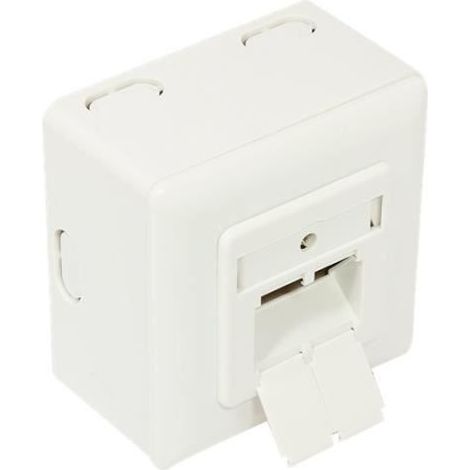 Prise RJ-45 - GC-N0027 - RJ-45 x2 - Blanc perle (RAL 1013) - Commande unique