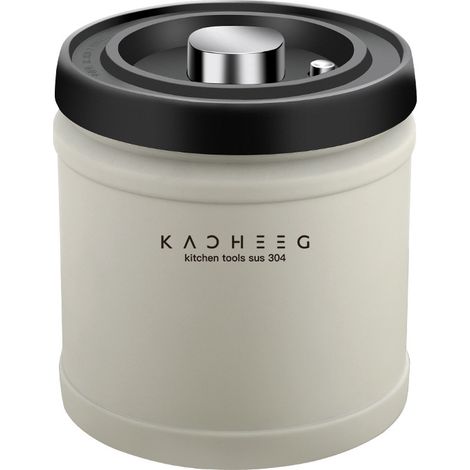 Lntyq Kaffeedose, 1100 ml, luftdichte Kaffeedose aus vakuumiertem Edelstahl, luftdichte Kaffeeaufbewahrungsbox für Kaffeebohnen, gemahlenen Kaffee, Nüsse, Zucker, Müsli (1/4)