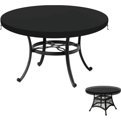 Gartentisch Abdeckung Rund 82x10cm Wasserdicht UV-Schutz Winddicht 420D Oxford (1/5)