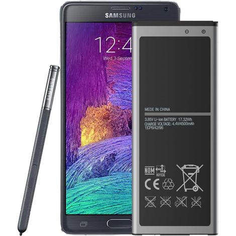 Samsung Galaxy Note 4 Batterie lithium-ion 4500 mAh des modèles pour Samsung Note 4 N910, N910U LTE, N910A AT&T, N910V Verizon, N910P Sprint, N910T T-Mobile sans NFC (1/5)