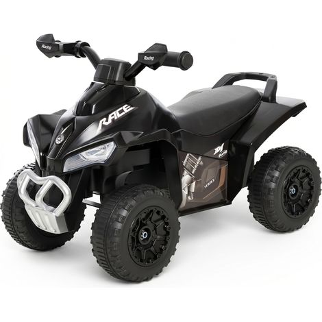 Quad électrique pour enfants avec lumières, sons et siège large, pour enfants de plus de 18 mois, 67,5 x 38 x 44 cm, noir (1/5)
