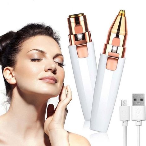 Pinzas depilatorias faciales: Afeitadora eléctrica 2 en 1 - Labios (1/5)