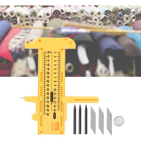10–300 mm Hochwertiger, gelber, verstellbarer Zirkel aus PVC-Kunststoff, Kreisschneider, Schneidewerkzeug (1/5)