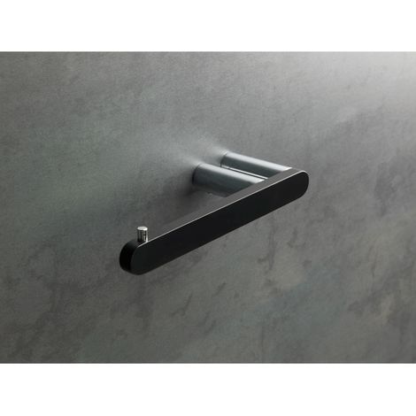 STILHAUS Living asta porta rotolo doppio attacco nero cromato codice prod: 000LV11A05
