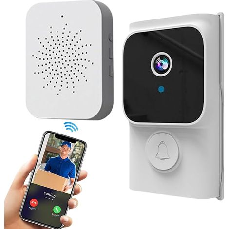 Intelligente Türklingelkamera Kabellose smarte Türklingel, Zwei-Wege-Kommunikations-Sicherheitskamera für den Außenbereich bei Nacht, Wohnung, Geschäft, Haus, Tür, Eingang (1/5)