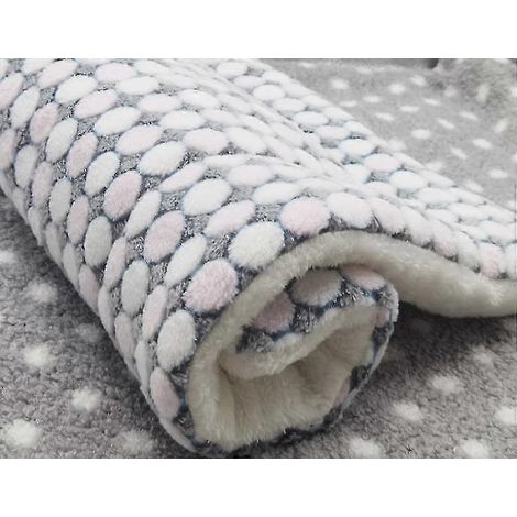 Tapis épais et chaud pour chats et chiens (Pink Dot S)