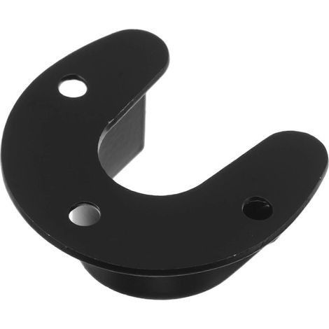 Support de tringle à rideaux en acier inoxydable noir compatible avec l'installation de tringle dans un placard à domicile (1/5)