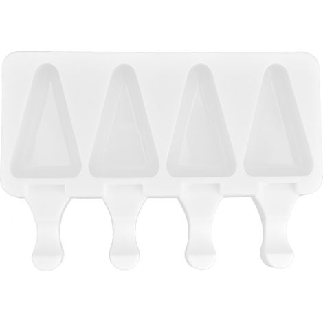 Moule à Barres Glacées en Silicone Multi Grilles Résistant à la Chaleur pour Crème Glacée - Outil DIY Cuisine (4 Grilles Triangulaires) (1/5)