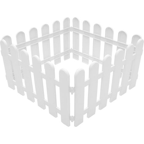 pi ces Cl ture de Jardin Plastique Blanche Bordurette pour (1/5)