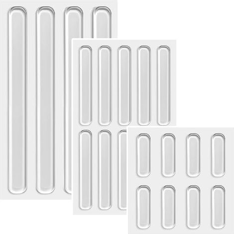 Pare-Chocs de Meubles en Silicone, Bandes Adhésives pour Porte d'armoire, Tapis Anti-Bruit Transparent Cuisine, Salle Bain (1/4)
