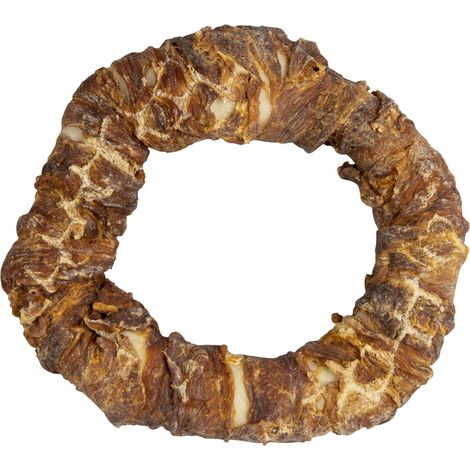 Jouet à mâcher pour Chien saveur Canard, Ø15 cm, idéal pour l'hygiène Dentaire, Durable et sûr, Parfait pour Les Chiens de Toutes Tailles, Modèle Tat, Box de 25 Pièces, Anneau à Macher