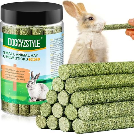 Lapin Traite Bâtonnets Foin Fléole des Prés Foin Fléole des Prés pour Cochons D’Inde Chinchilla Hamsters Lapin Jouets Mâcher Nourriture (1/5)