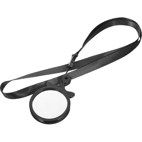 Loupe de poche noire - Loupe de lecture portable - Compacte, réglable et pratique (1/5)