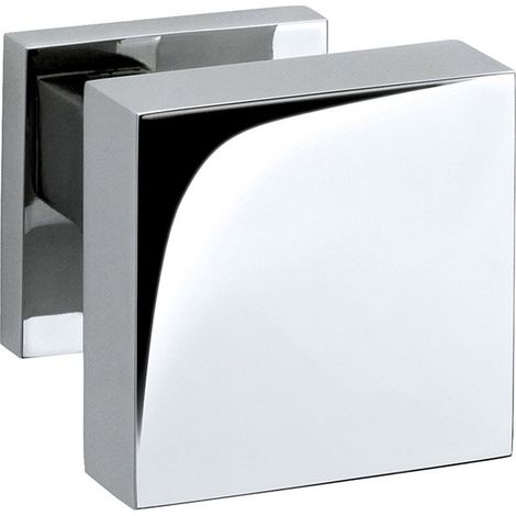 Cuadro - Pomo Calle R.317-Cs Cromo Mate   - CUADRO - Pomos cuadrados planos con roseta para puerta entrada design by Groël (1/4)