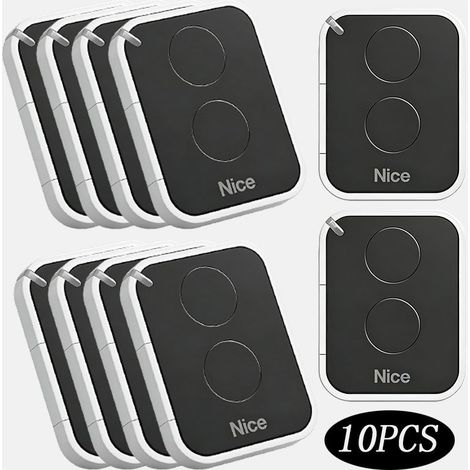 Pack de 10 télécommandes NICE Era-One ON2E – 2 canaux – Fréquence 433.92 MHz – Portée jusqu’à 200 mètres – Compatible motorisations NICE (1/2)
