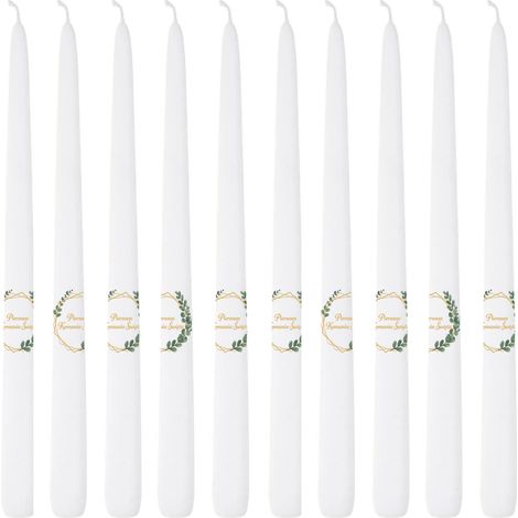 Candele esagonali per la comunione, 10 pezzi, 24 cm, 1 set (1/3)