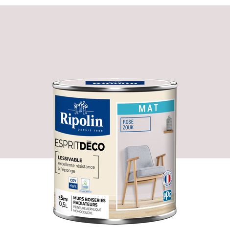 Peinture Murale Toutes Pièces - Mat - 0,5L - Rose Zouk - Ripolin (1/5)