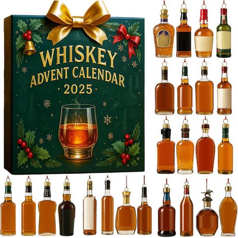 Weihnachtsdeko Bier-Adventskalender, Whisky-Adventskalender, Tischdekoration, Weihnachtsgeschenk (1/5)