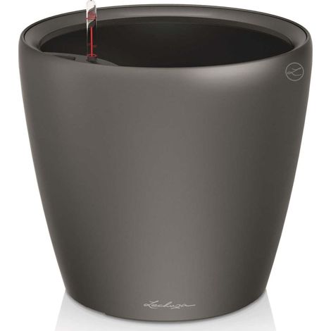 LECHUZA Classico Premium LS 43 - kit complet, anthracite métallisé Ø 43 X 40