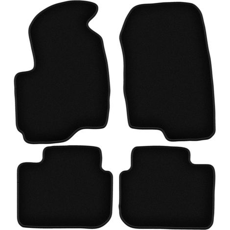 Tapis de sol BASIC en velours noir pour : Mitsubishi Colt VII hatchback (2004-2008) (1/5)