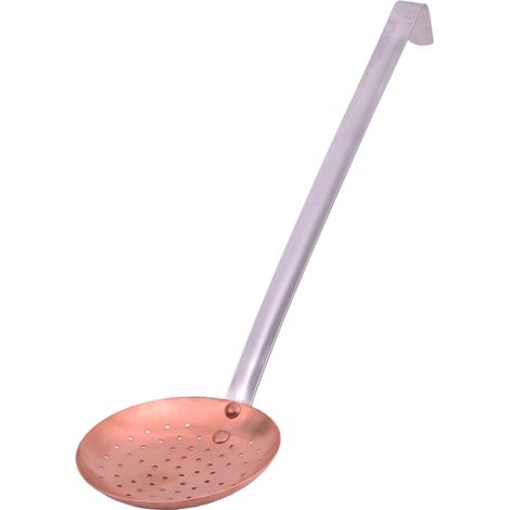 Cuchara coladora de cobre ø 11 con mango de acero inoxidable - La práctica