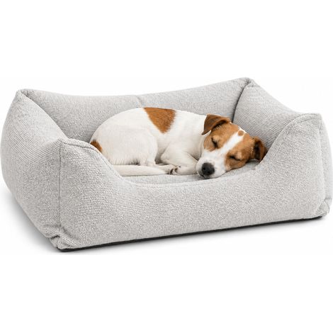 Panier Chien Coussin Chien et Chat orthopédique à mémoire de Forme Rectangle Gris Clair 65 x 50 x 20 cm Déhoussable Lavable à 30°C (1/5)