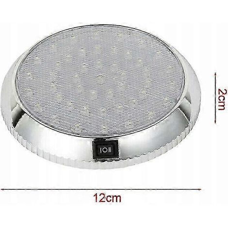 Plafonnier LED 46 LED 12 V pour caravane, camping-car et fourgon aménagé