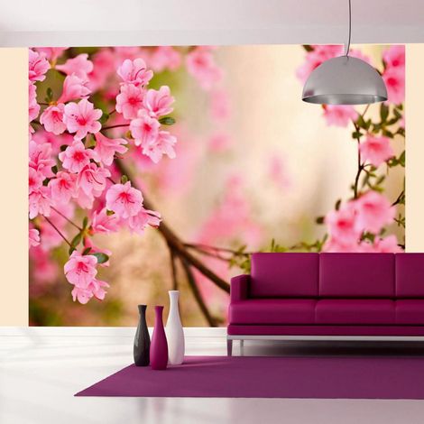Papier peint azalée rose - 250 x 193 cm (1/4)