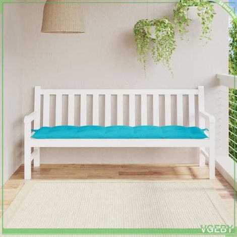 361639 Coussin de banc de jardin turquoise 180x50x7 cm tissu oxford (1/5)