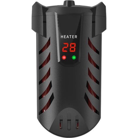 Chauffage Aquarium,50WMini Réglable Chauffage,avec LED Numérique Contrôleur Externe Protecteur,Peut contrôler la température de 20-34℃,Niveau D'eau Aussi Bas Que 3,5 cm,Convient Aux Aquariums 15-50L (1/5)