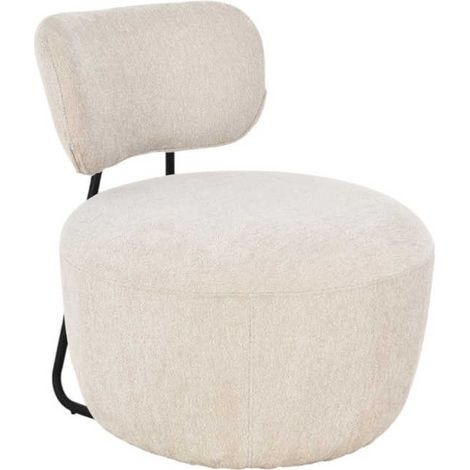 Amadeus - Fauteuil en tissu beige Carlos (1/4)