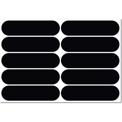 Kit d'autocollants rétro réfléchissants noirs universels - Autocollants pour casque, moto, vélo, scooter. (1/4)