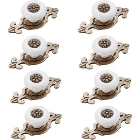 Piece of vintage style furniture knobs, drawer knobs, cabinet knobs, drawer knobs with screws, accessories, (1/4)