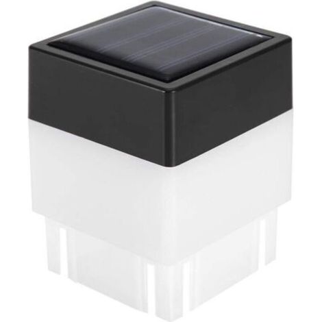 Lampe à LED solaire, Lumière chaude solaire de place LED lumière blanche chaude carrée pour la décoration extérieure de barrière de jardin (1/5)